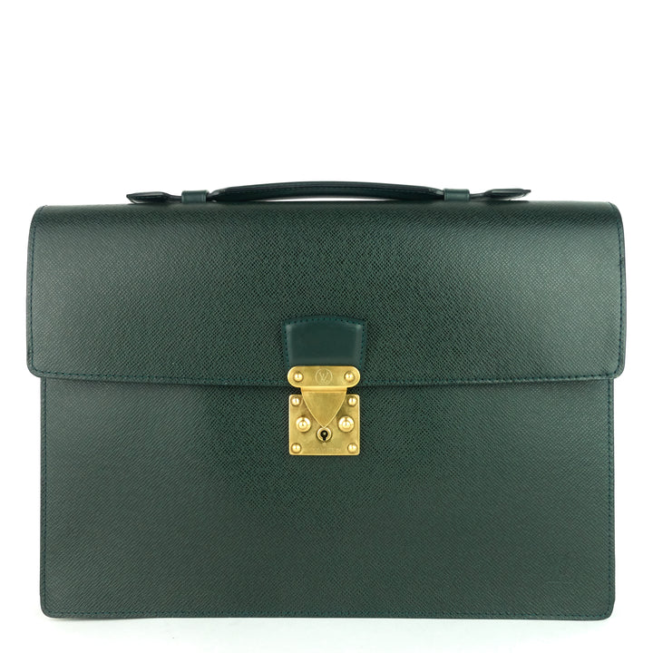 serviette kourad taiga leather briefcase bag