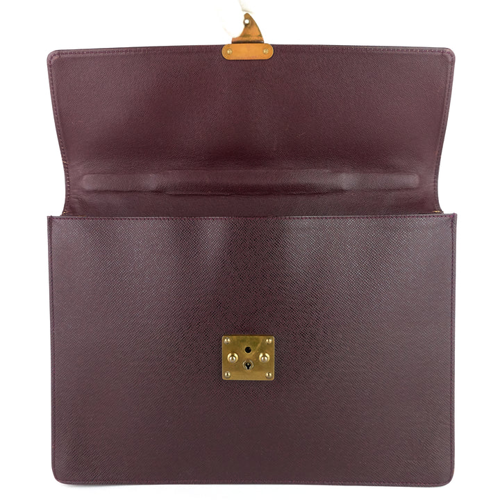 serviette kourad taiga leather briefcase bag