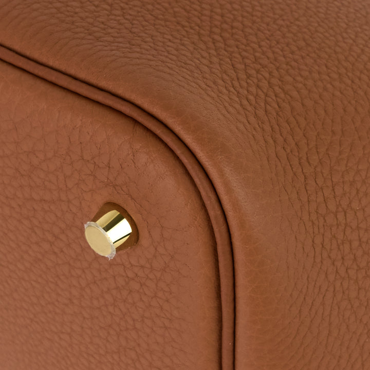 picotin lock 22 mm bicolour clemence leather bag