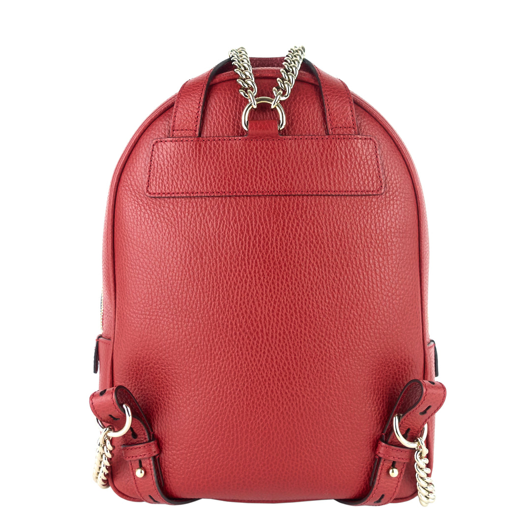 Soho Chain Calfskin Leather Backpack Bag