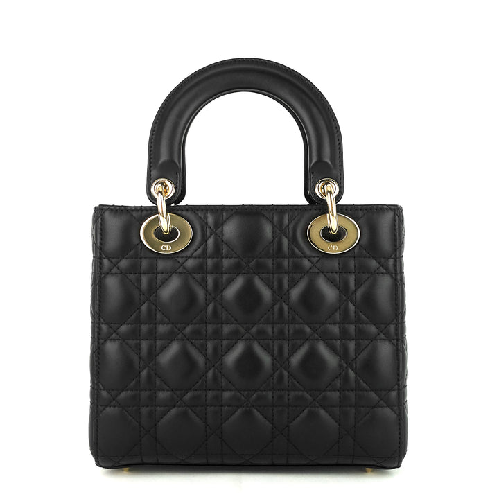 lady dior small cannage leather handbag