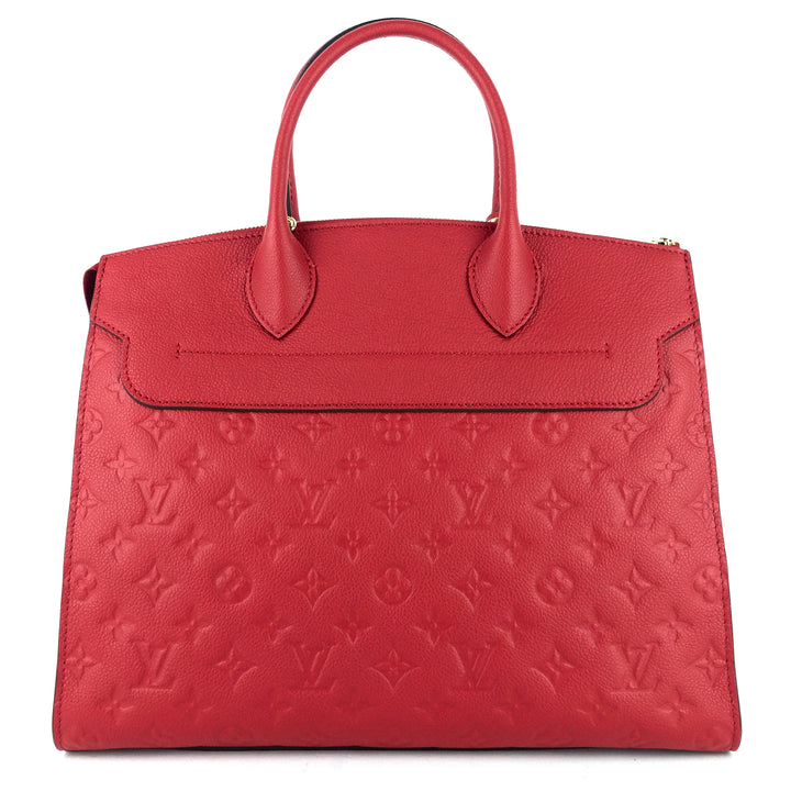 pont-neuf gm red monogram empreinte leather bag