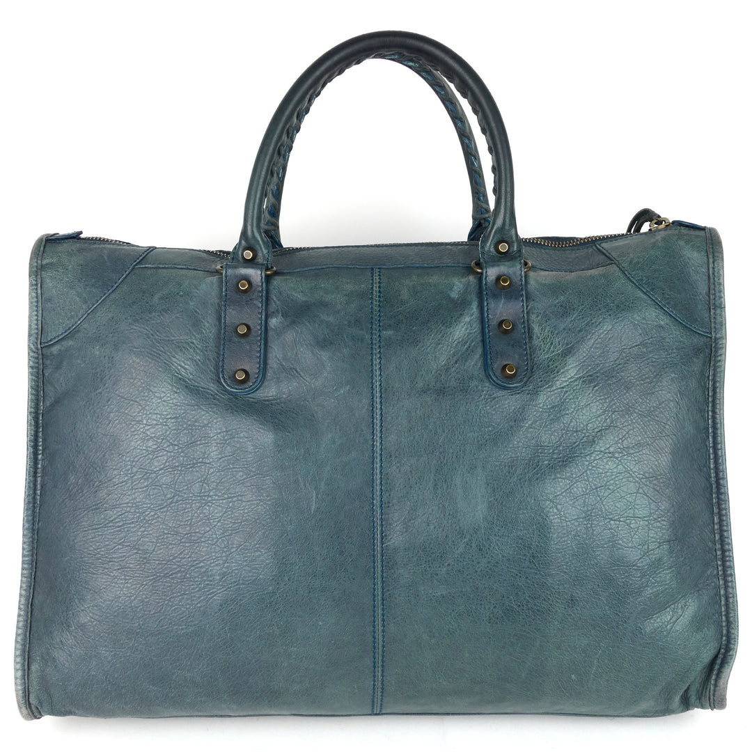 balenciaga giant leather backpack Giant Weekender Distressed Agneau Leather Bag – Poshbag Boutique