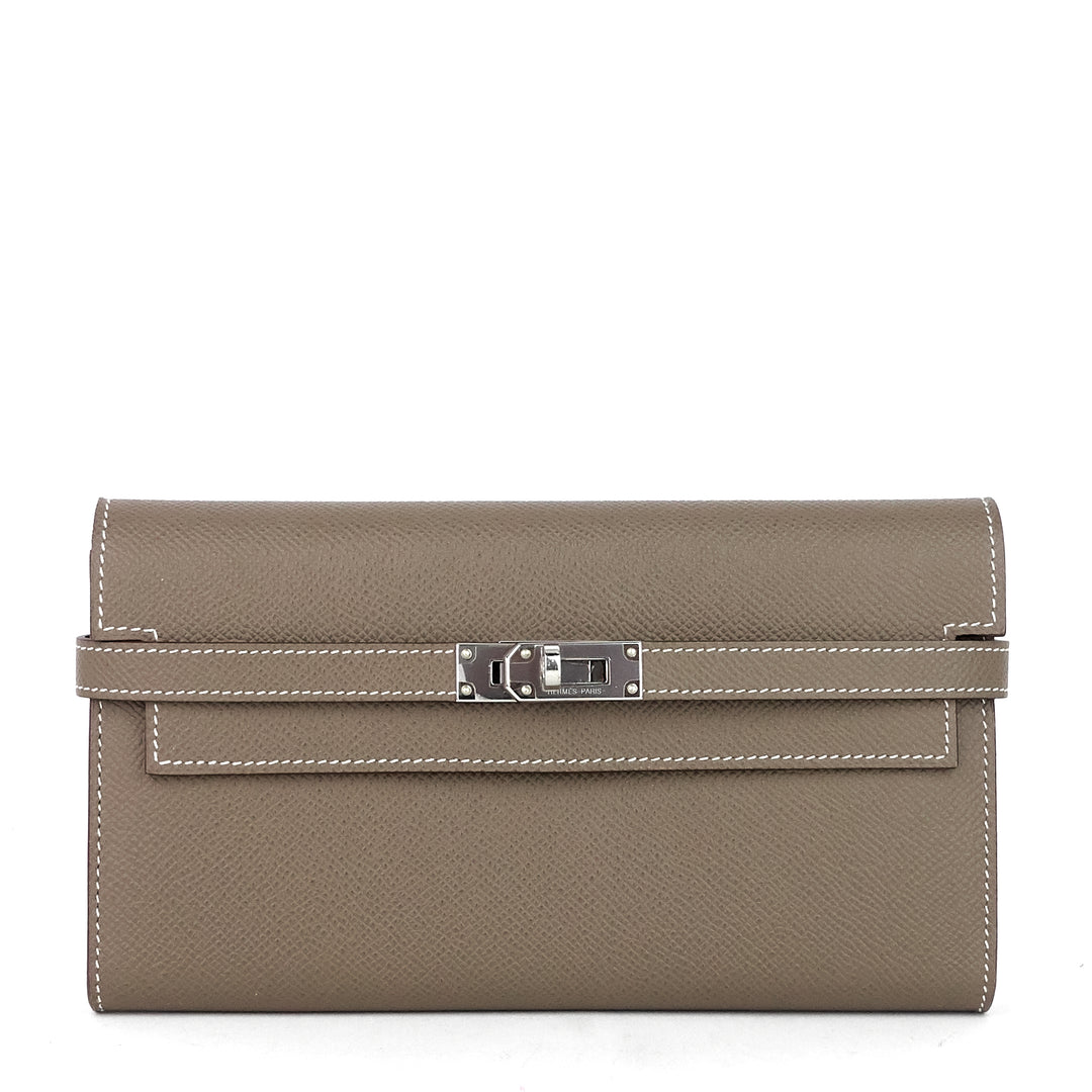 kelly large epsom leather long wallet