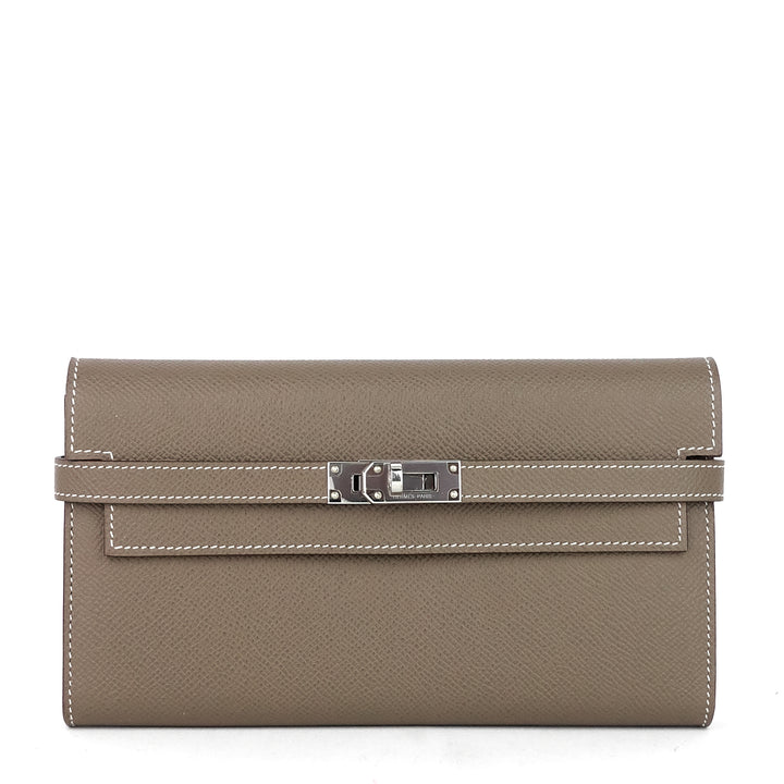 kelly large epsom leather long wallet