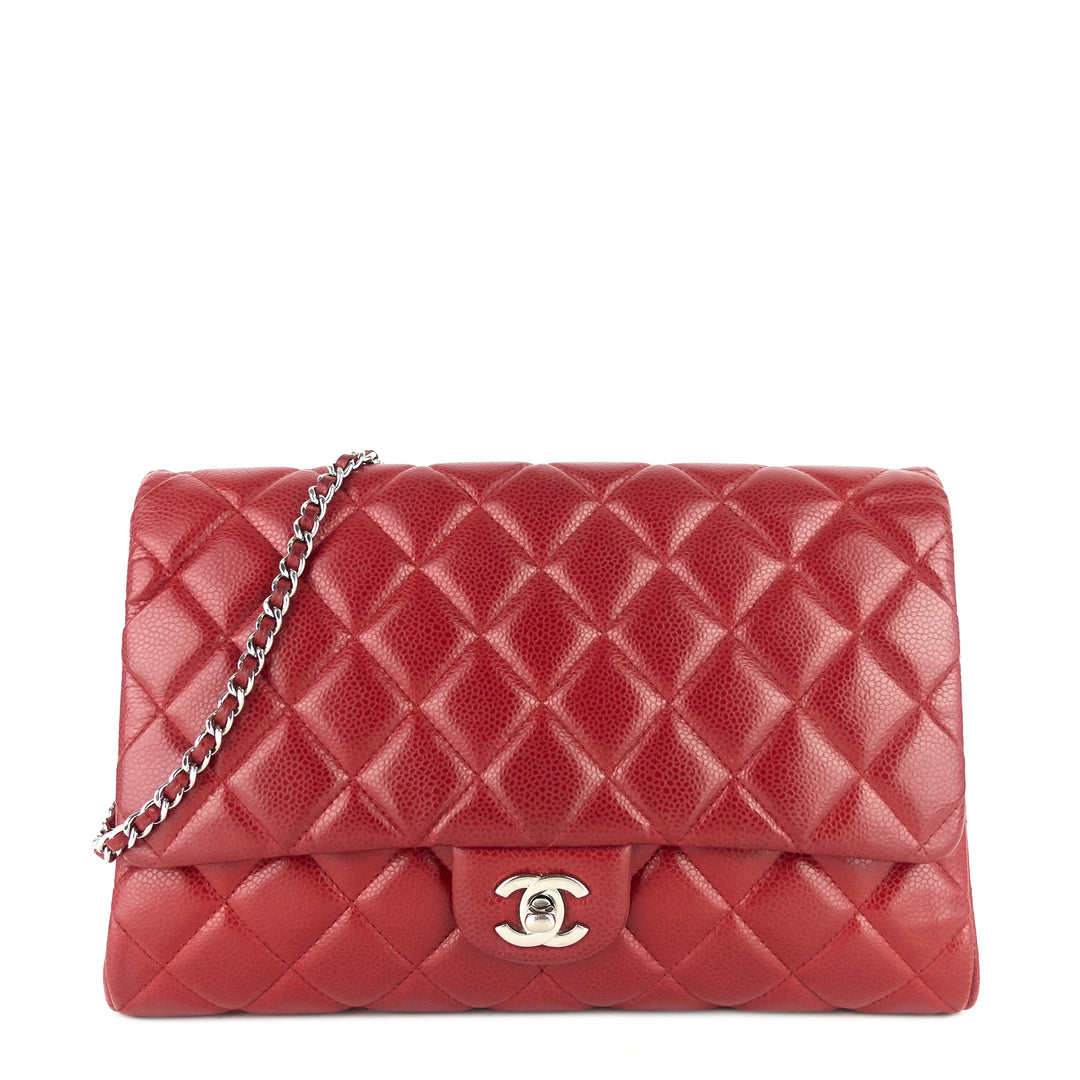 Quilted Caviar New Clutch with Chain Bag – Poshbag Boutique
