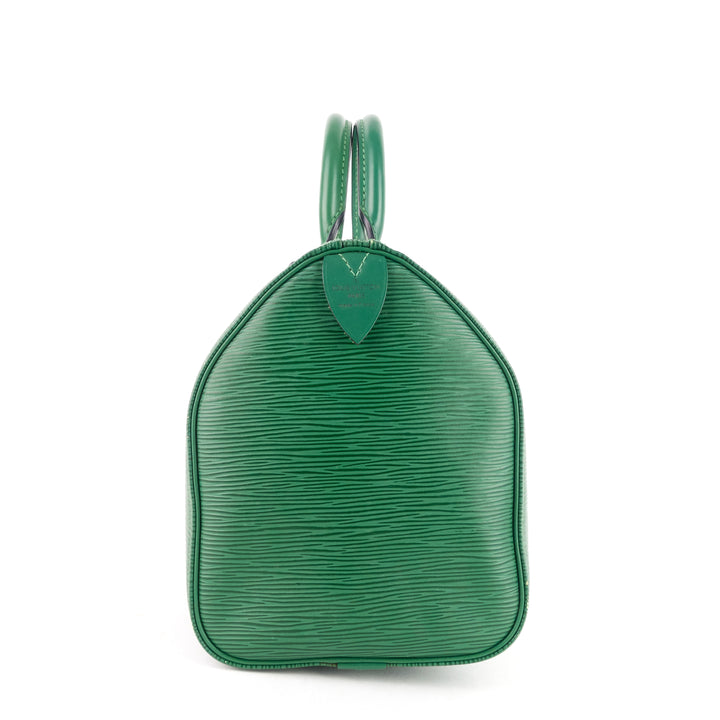 speedy 25 green epi leather bag