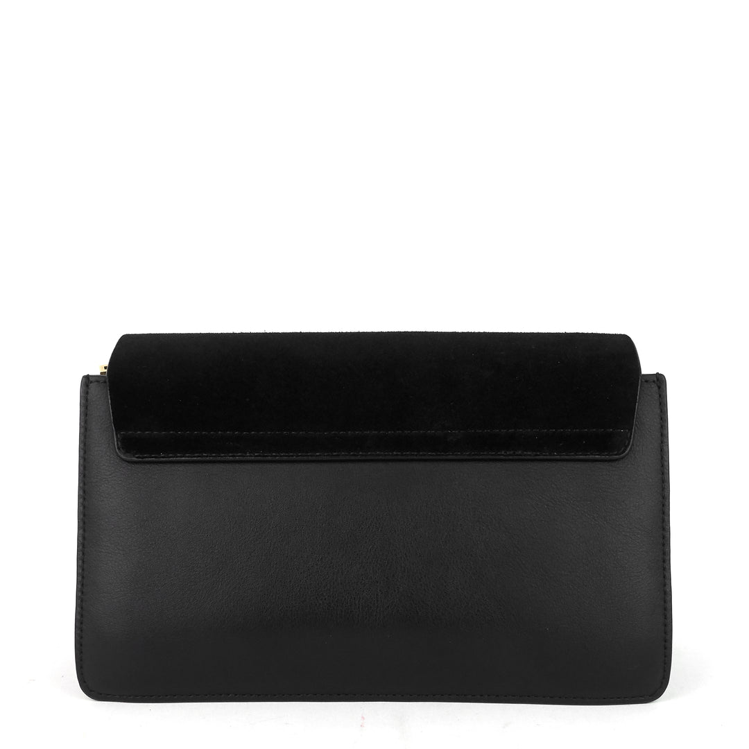 faye small leather and suede bag