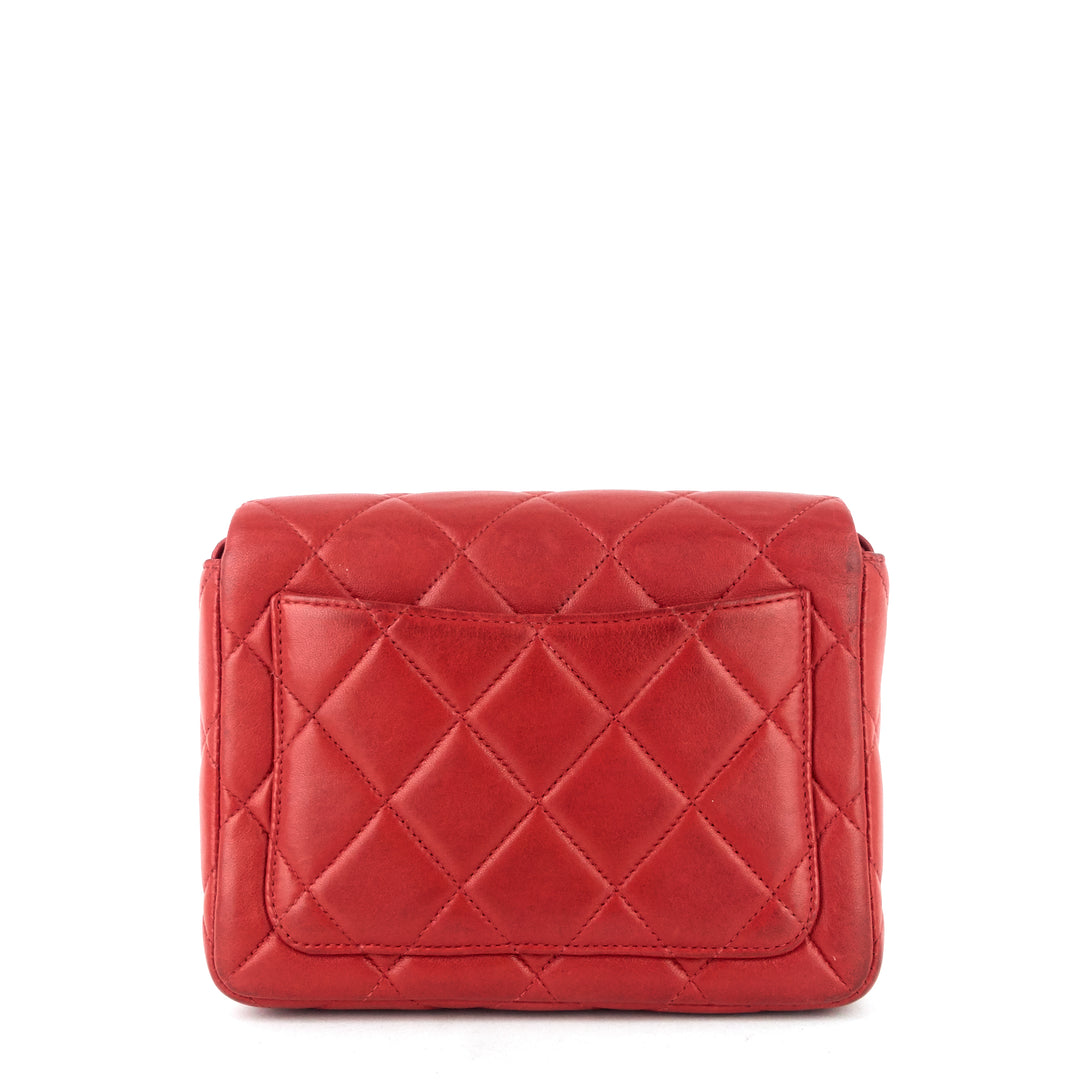 classic square lambskin leather flap bag