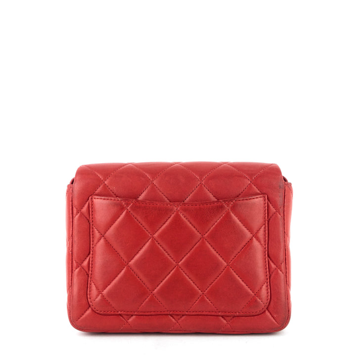 classic square lambskin leather flap bag