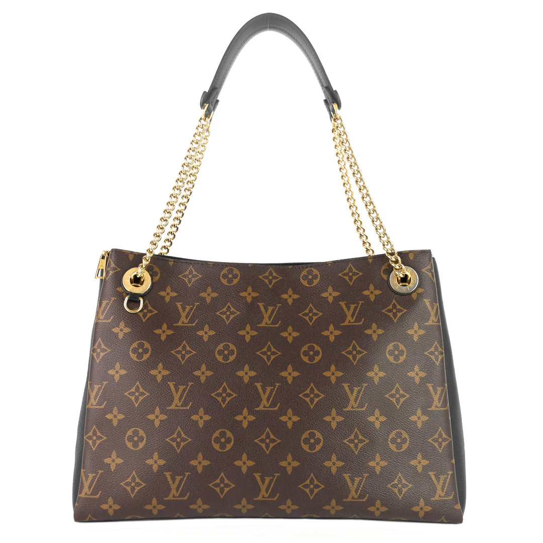 surène mm monogram canvas and calfskin leather tote bag