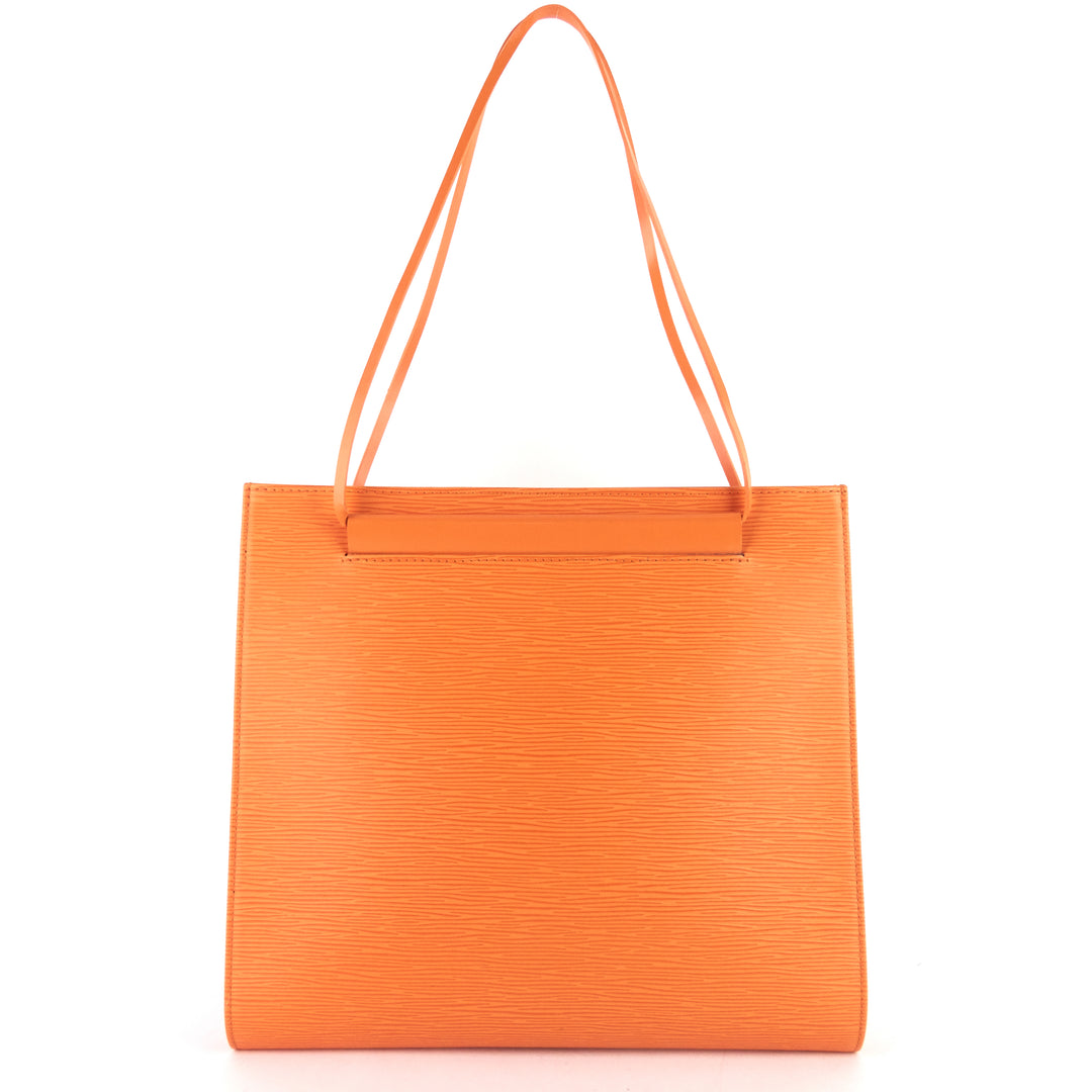 saint tropez orange epi leather bag