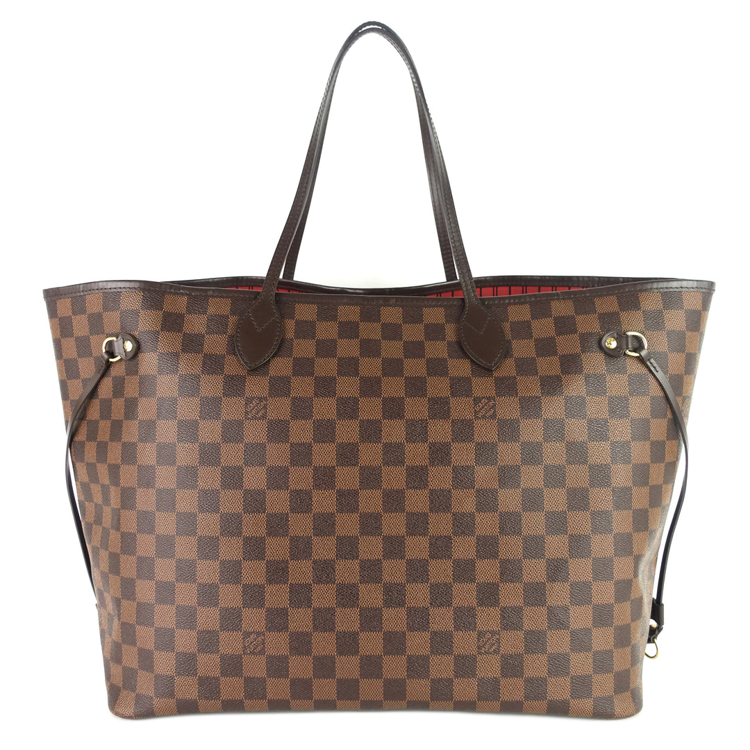 neverfull gm damier ebene canvas tote bag