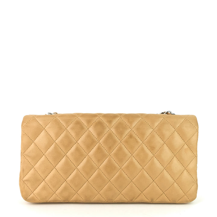 east west quilted lambskin flap bag