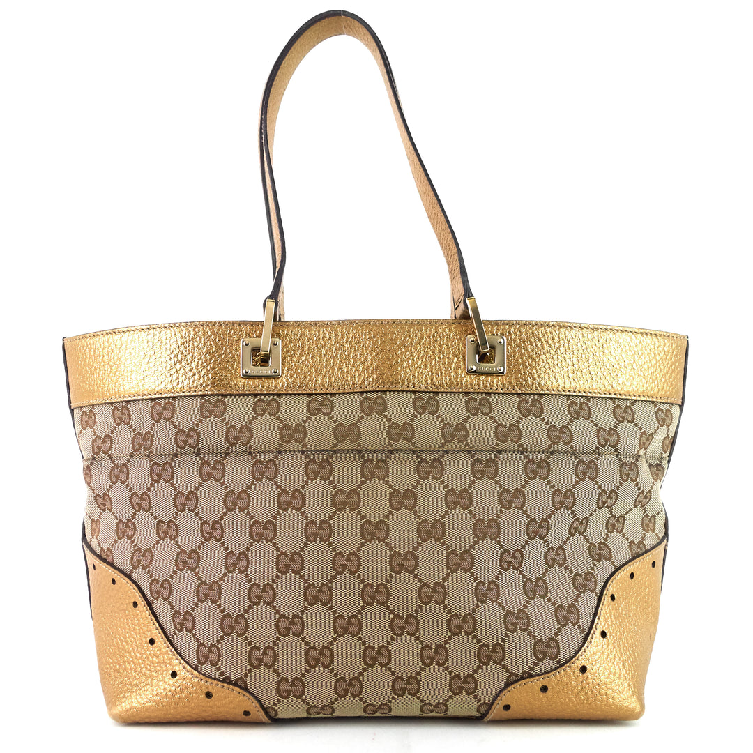 gg canvas punch tote bag