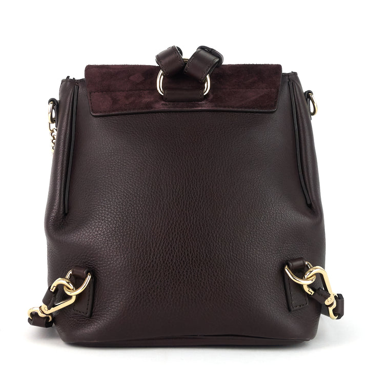 faye small calf and suede backpack