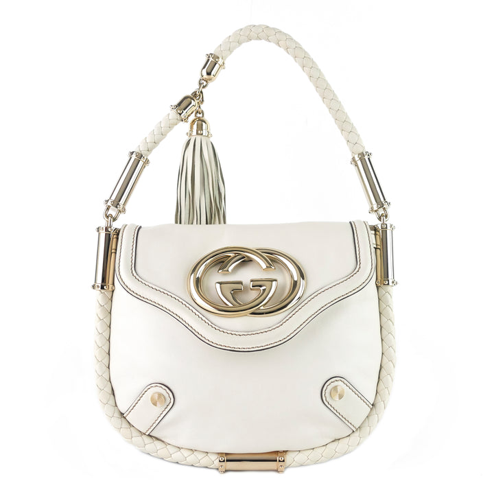 britt tassel small calfskin leather hobo bag