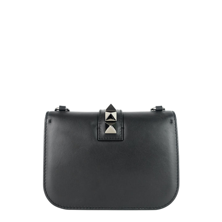 glam lock small leather bag