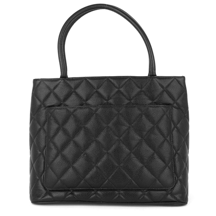 medallion caviar leather tote bag