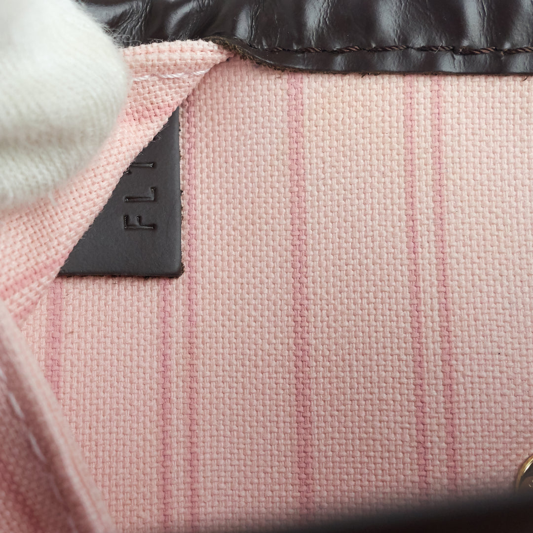 neverfull mm damier ebene canvas bag with pouch