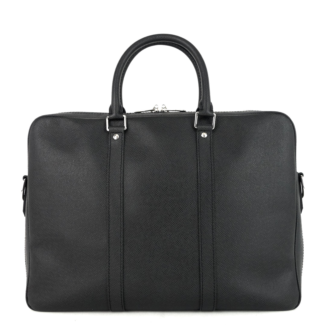 porte-documents voyage pm taiga leather briefcase bag