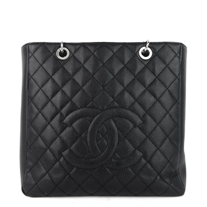 petite shopping tote xl caviar leather bag