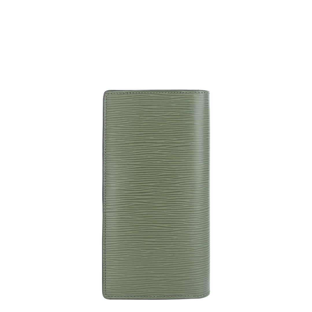Brazza Green Epi Leather Wallet