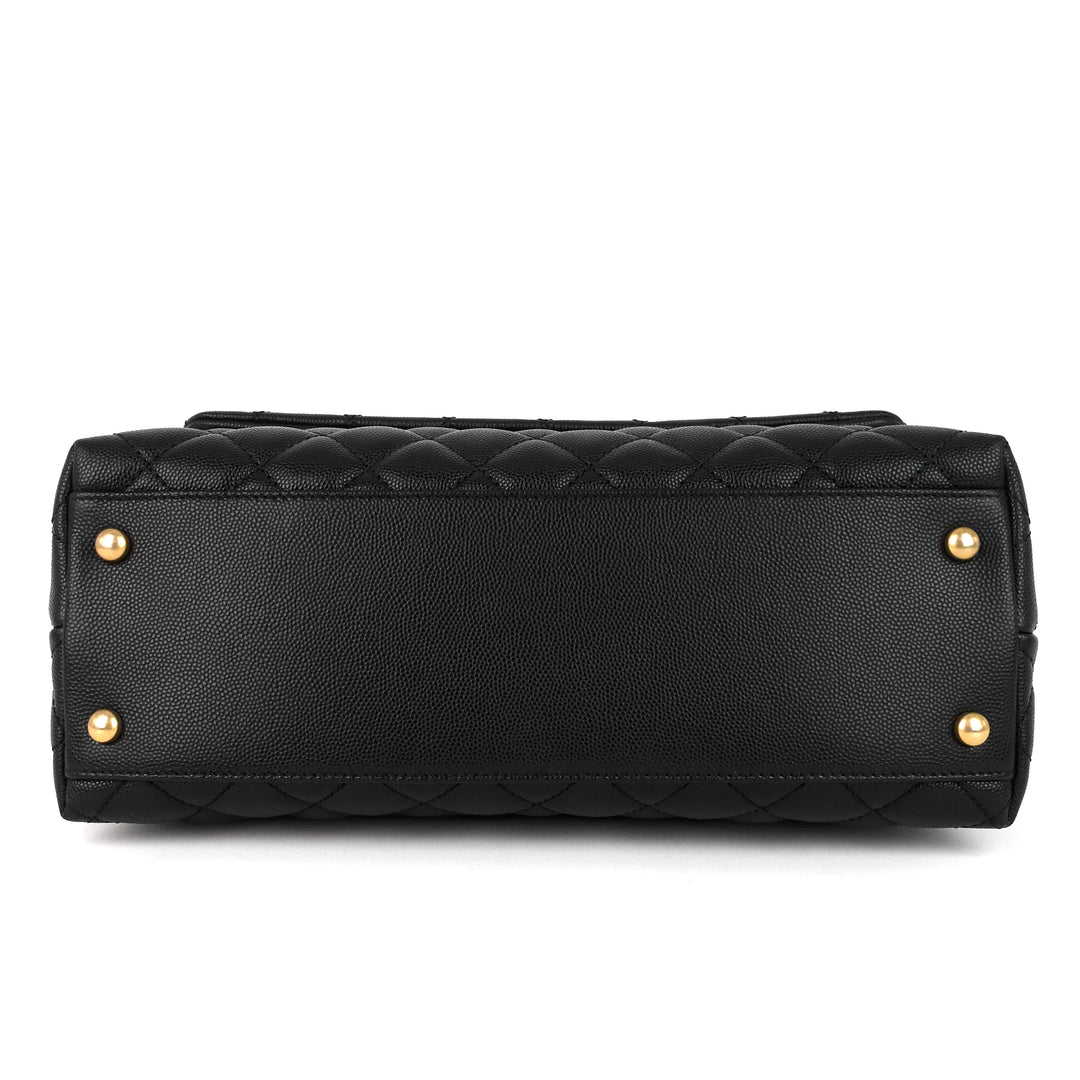 Coco Lizard Top Handle Small Caviar Leather Bag – Poshbag Boutique
