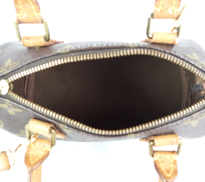 mini speedy sac hl monogram canvas handbag with strap