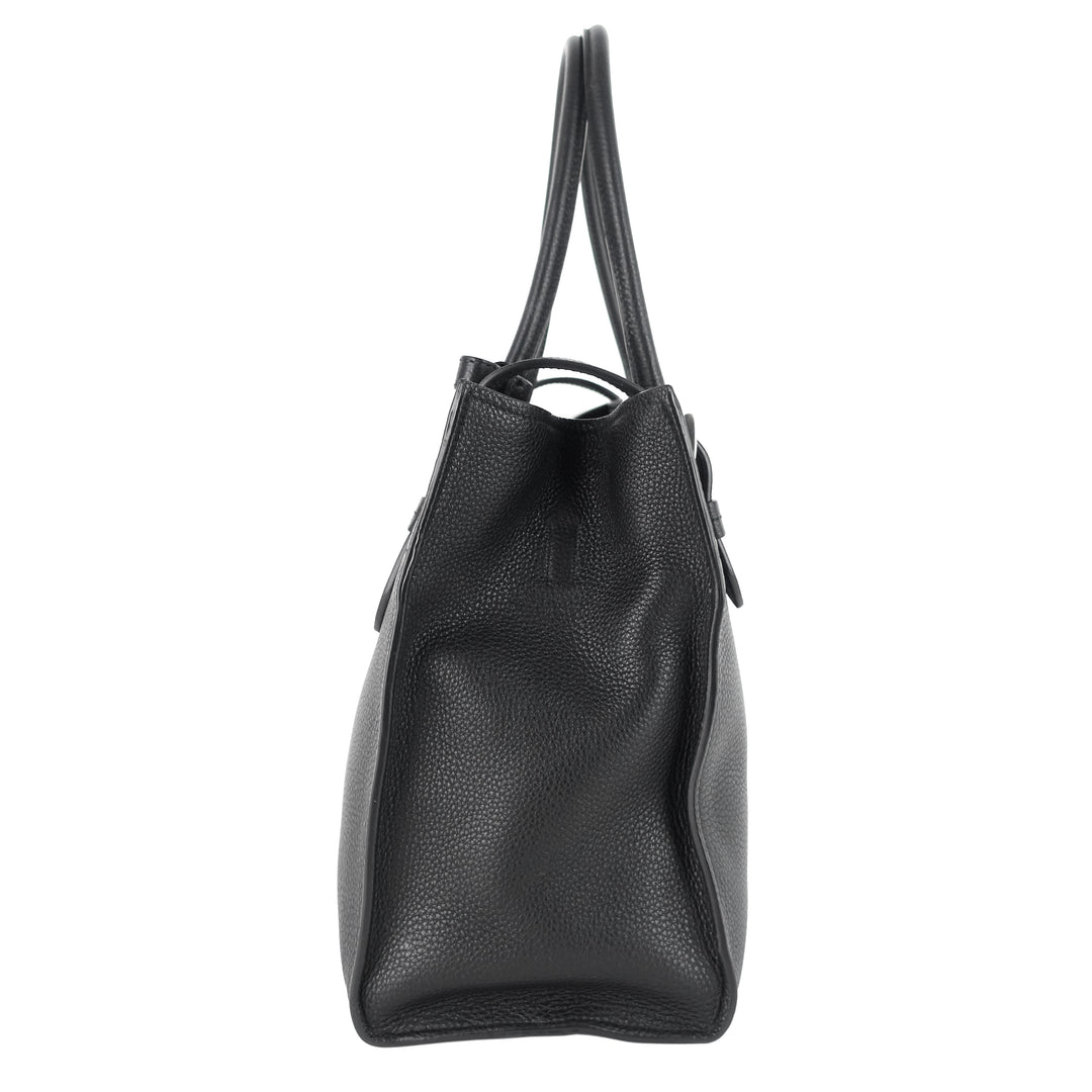 Buckle Leather Tote Bag