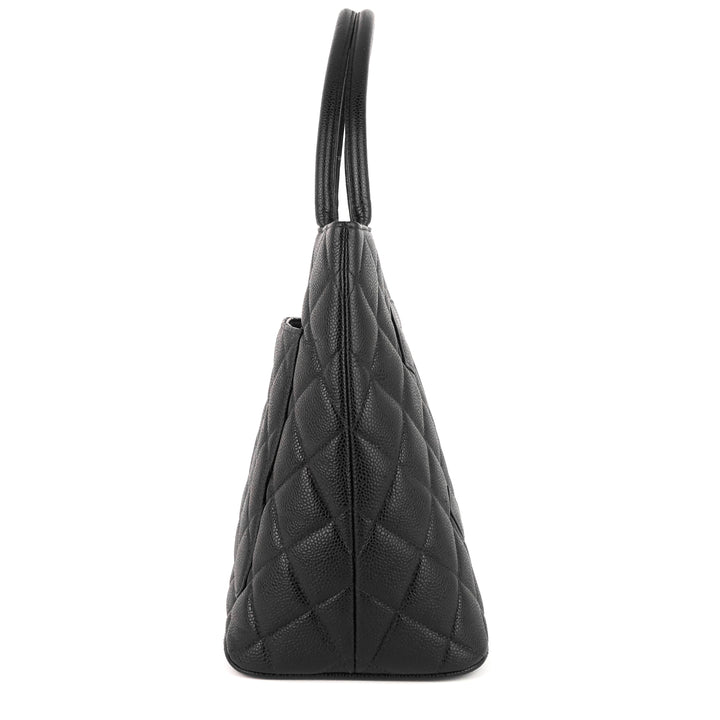 medallion caviar leather tote bag