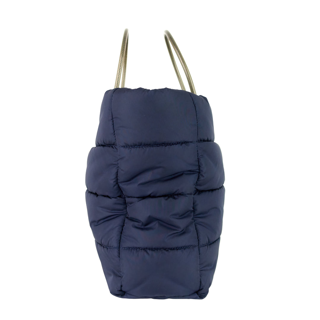 cable nylon puffer tote bag