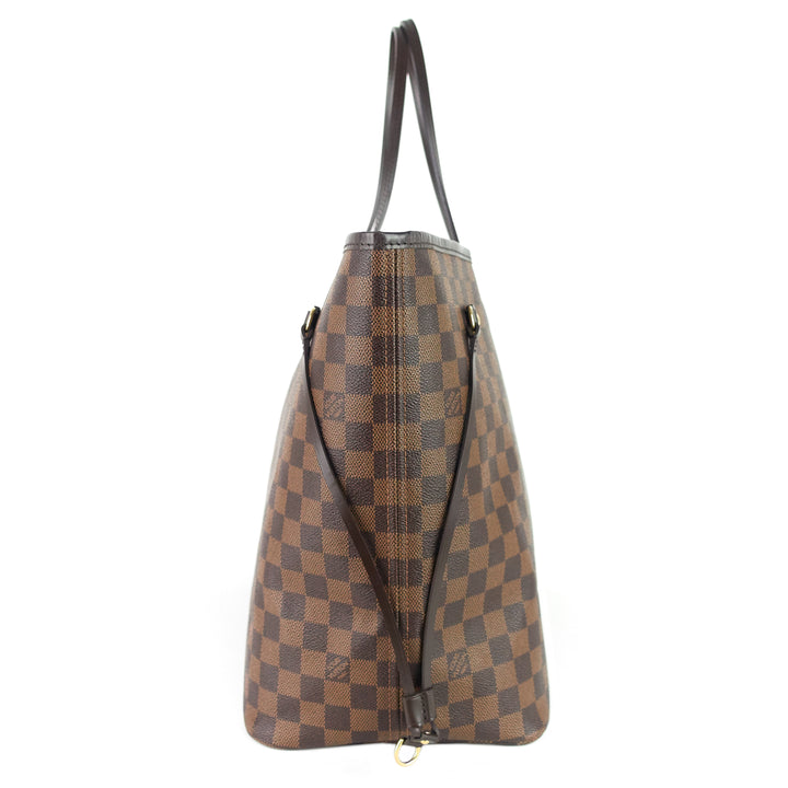 neverfull gm damier ebene canvas tote bag