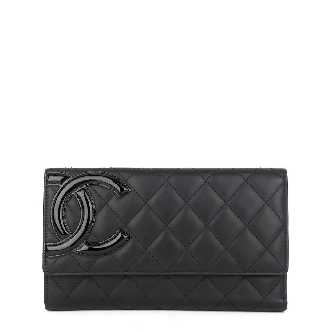 cambon ligne trifold lambskin leather wallet