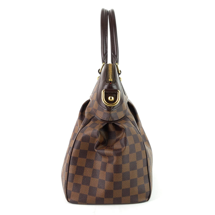 trevi gm damier ebene canvas handbag