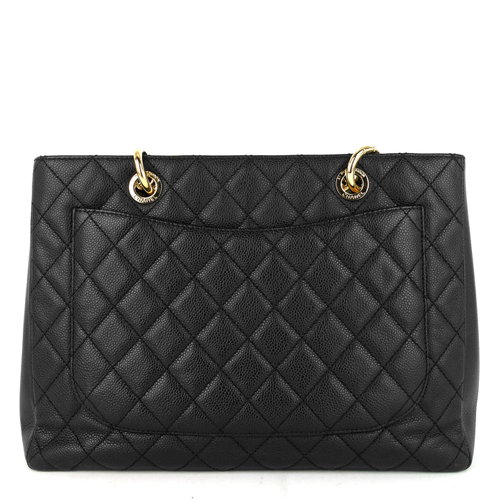 grand shopping tote caviar leather bag