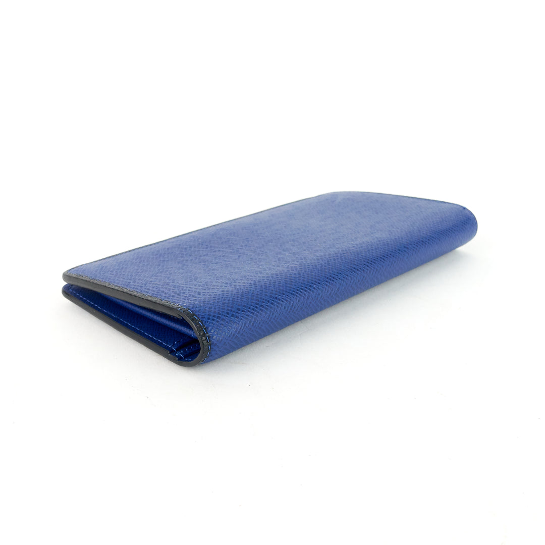 brazza blue epi leather wallet