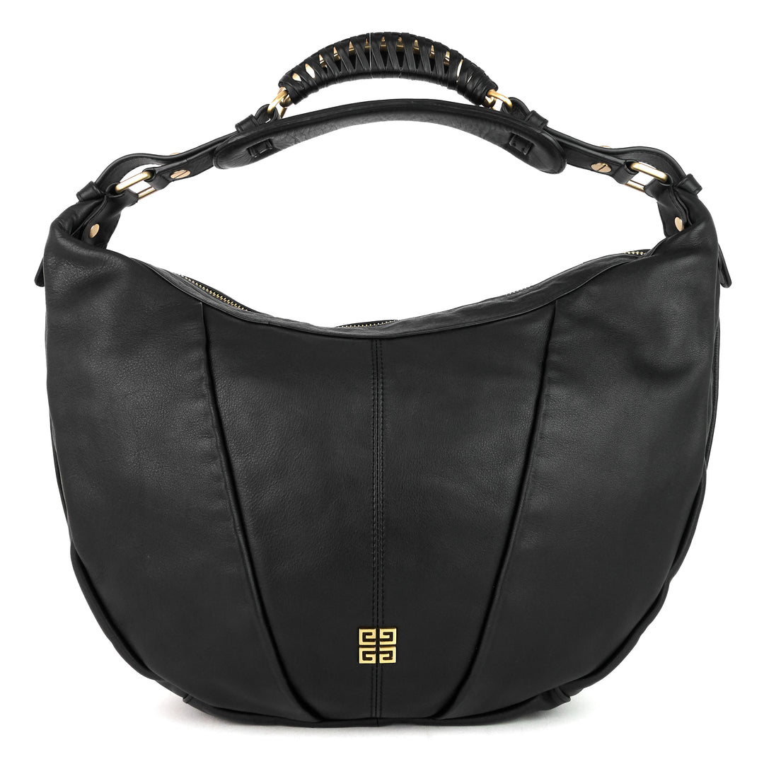 convertible zip small leather hobo bag