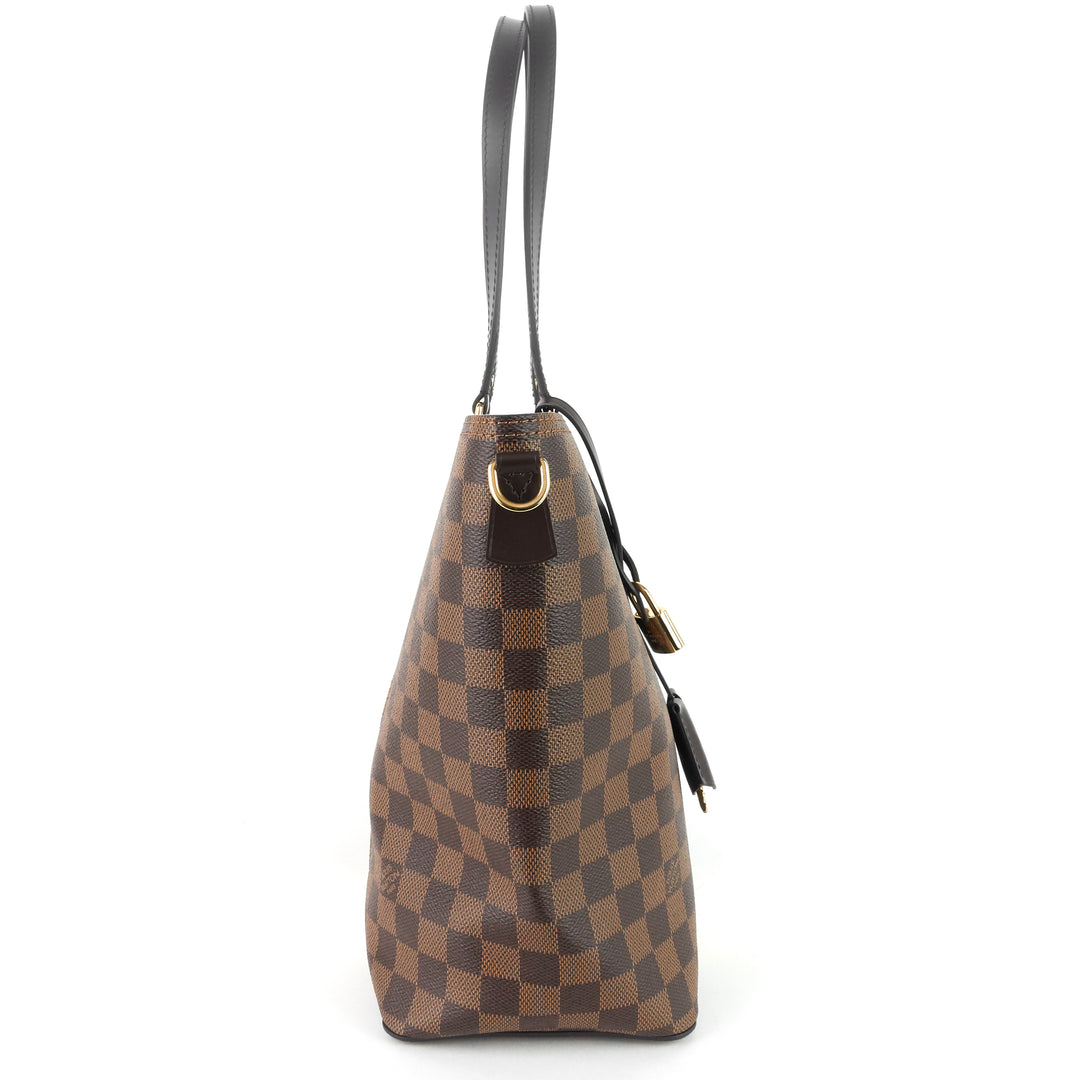 Louis Vuitton Jersey Tote N44022 Creme Brown Damier Top Zip