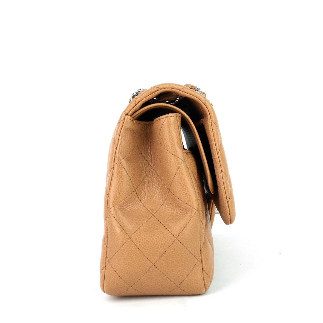 classic double flap jumbo caviar leather bag