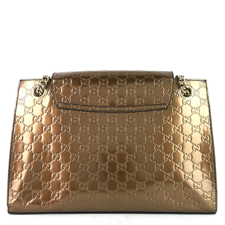 emily large guccissima patent leather bag