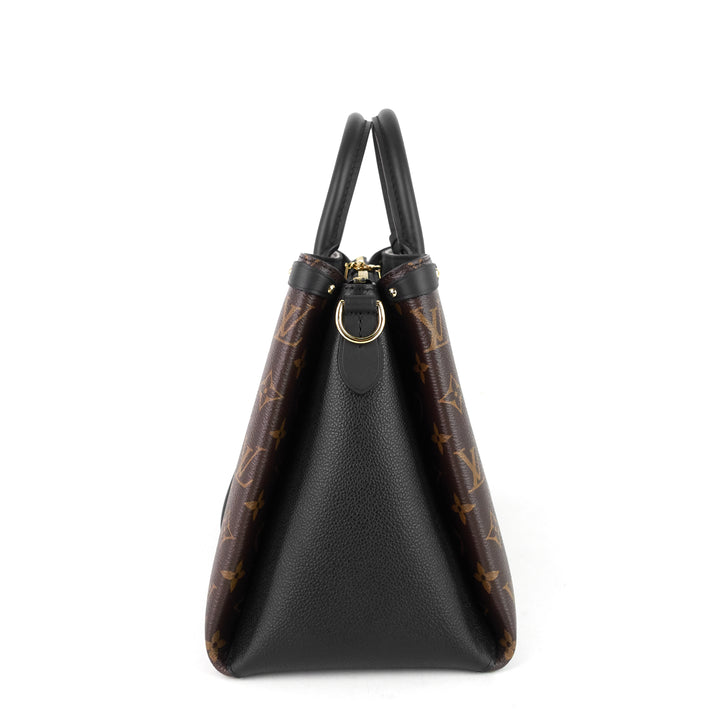 soufflot mm monogram canvas and coloured leather bag