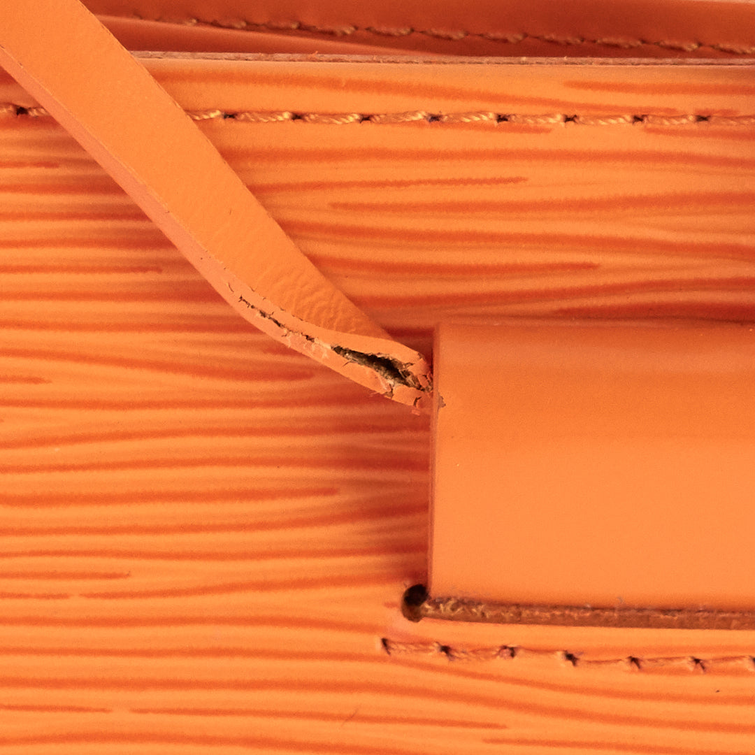 saint tropez orange epi leather bag