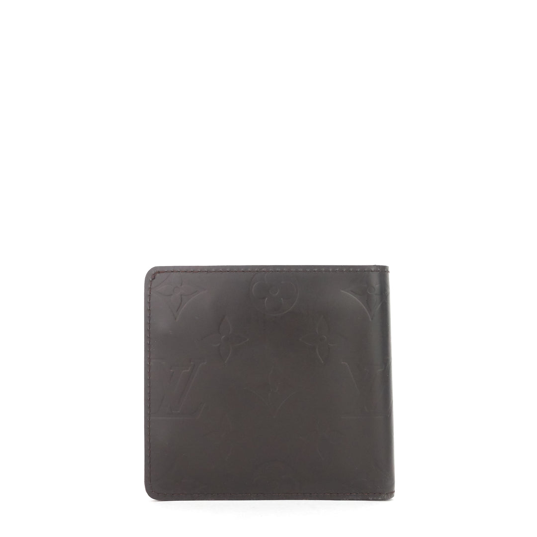 portefeuille glace leather double wallet