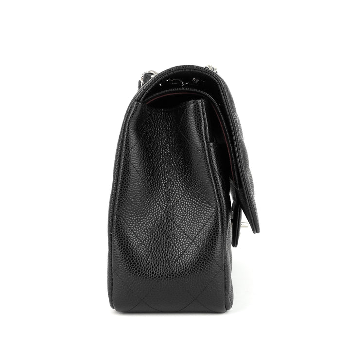 classic double flap jumbo caviar leather bag