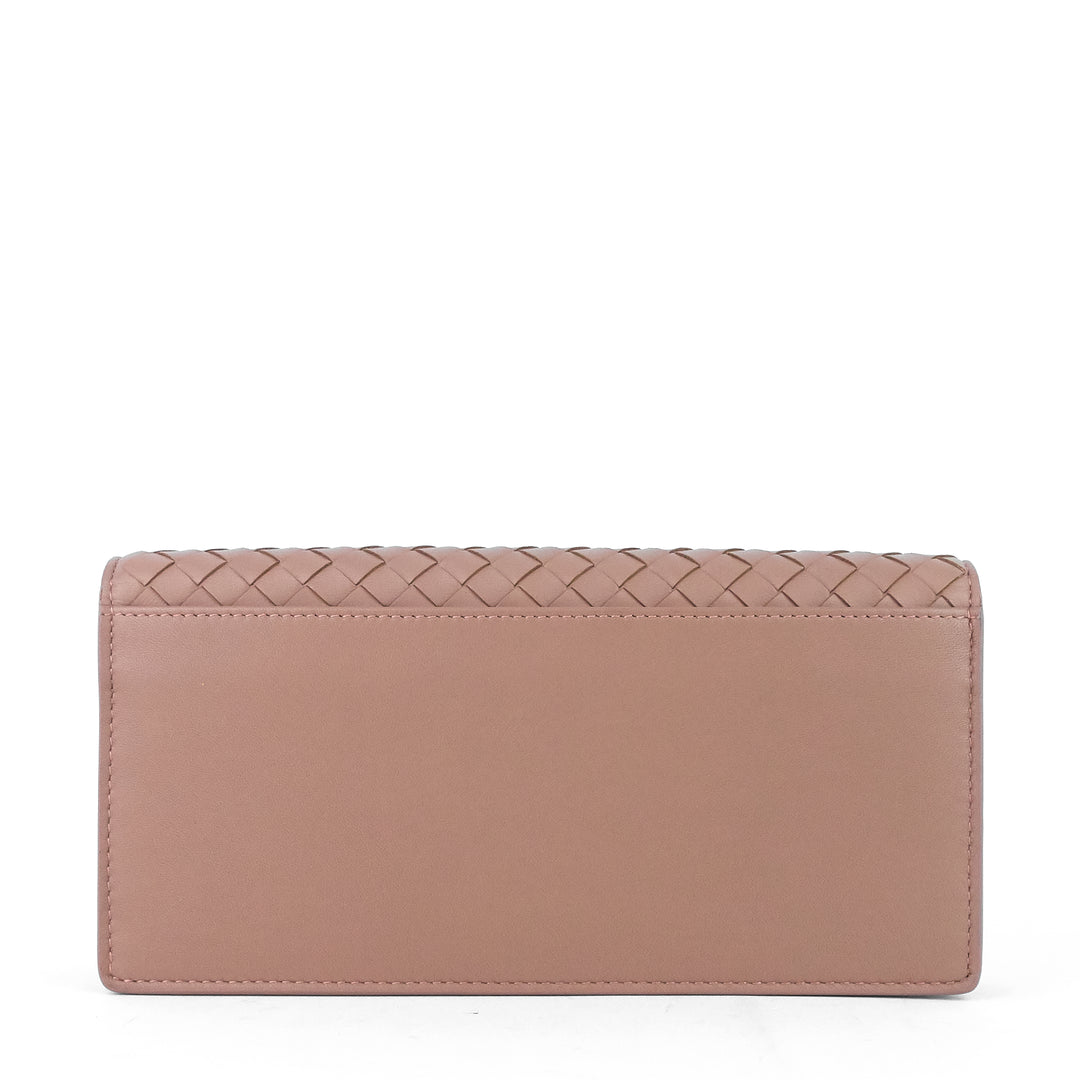 chain wallet intrecciato nappa leather bag