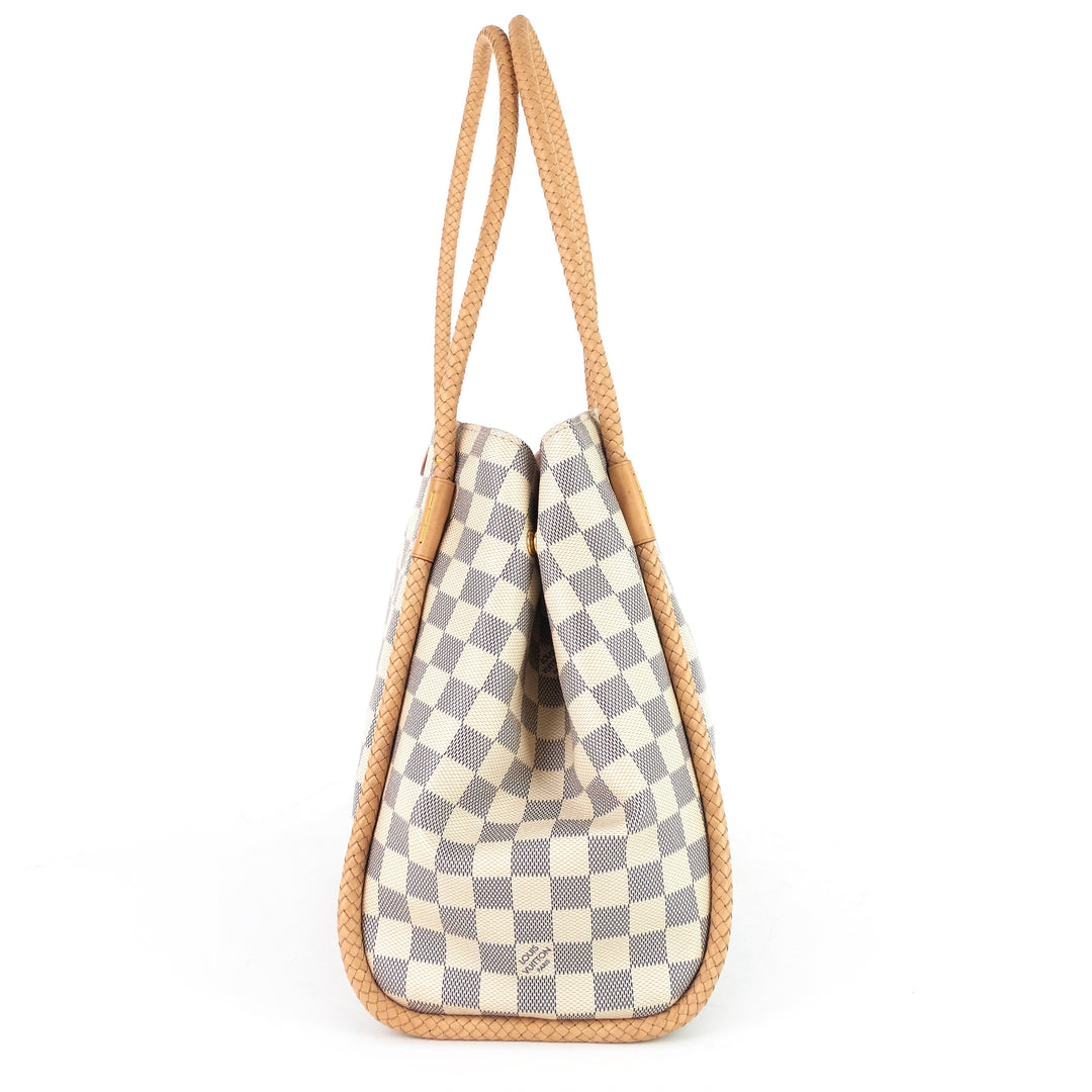 propriano damier azur canvas tote bag