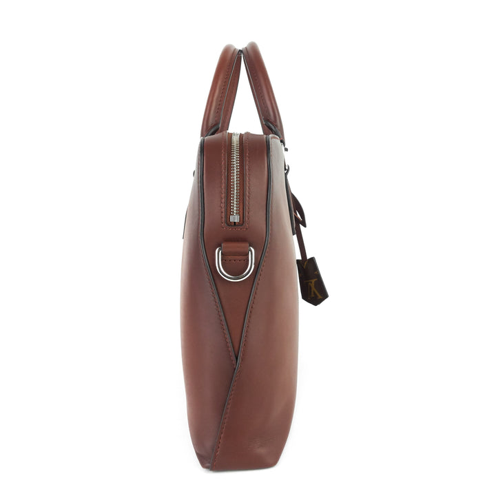 armand ombre calfskin leather briefcase bag