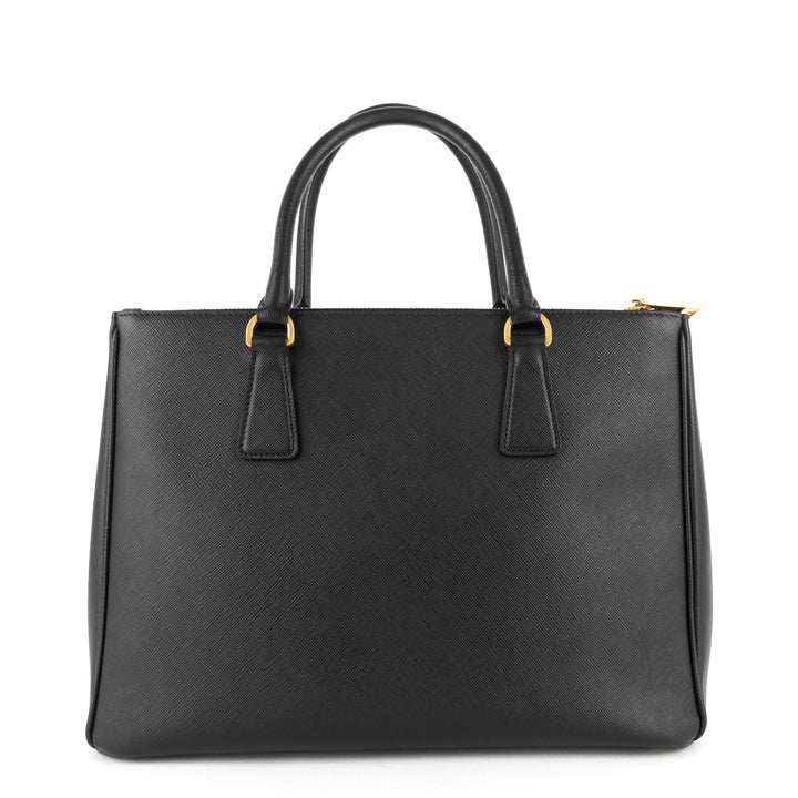 double zip lux medium saffiano leather tote bag