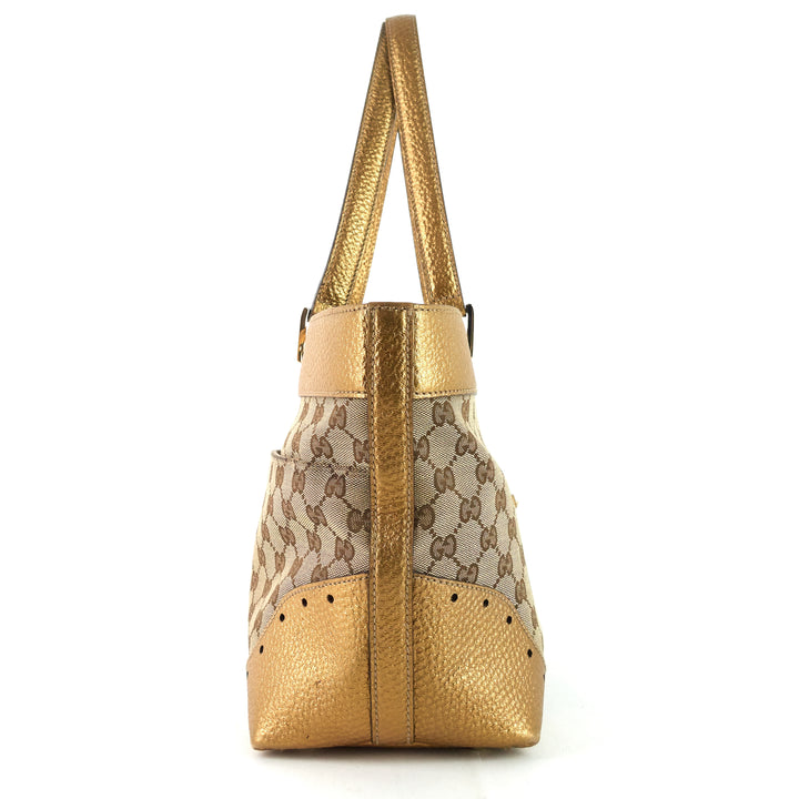 gg canvas punch tote bag